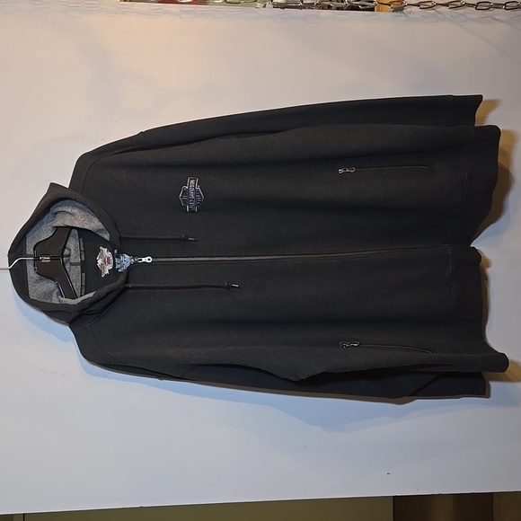 Harley-Davidson Men's Full Zip Cotton Large Logo Back Hoodie Swestshirt 3XL NWOT - Picture 6 of 14